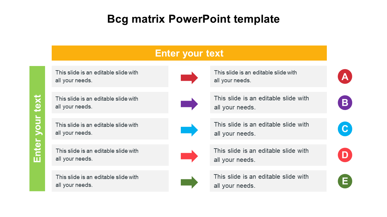 Graceful BCG Matrix PowerPoint Template For Presentation